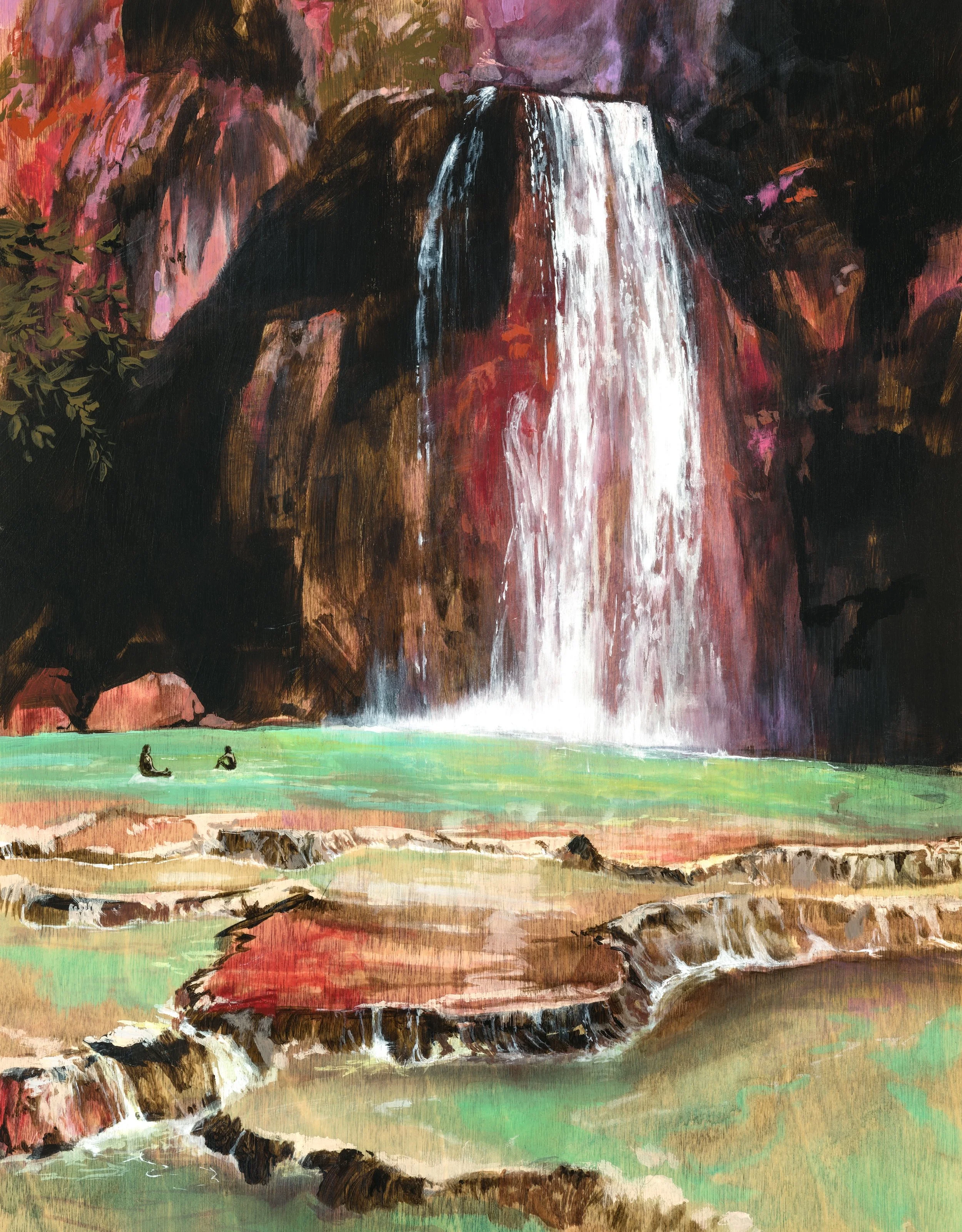 F. NERI 水彩画 Grazia della Folla Havasupai Falls — Noelle Phares